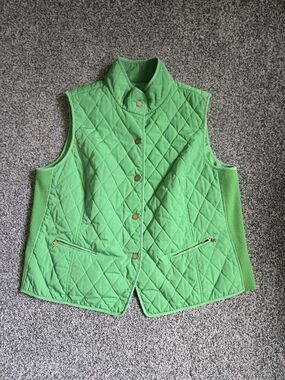 Quilted Sleeveless Vest - Green